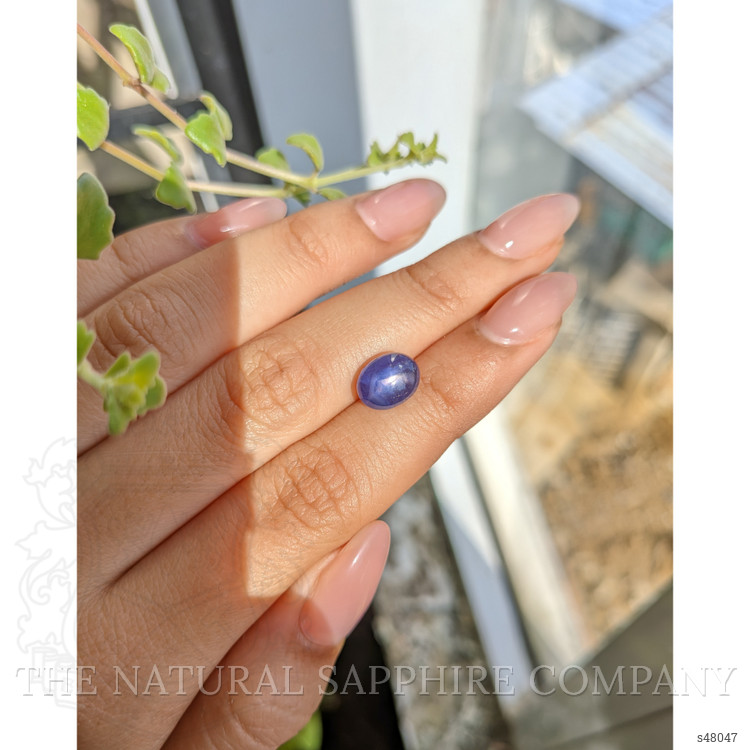 4.19 Ct. Purplish Blue Star Sapphire from Ceylon (Sri Lanka)