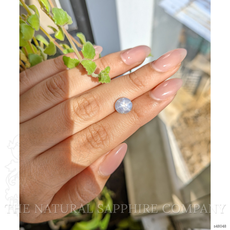 2.82 Ct. Greyish Blue Star Sapphire from Ceylon (Sri Lanka)