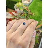 0.84 Ct. Greenish Blue Sapphire from Ceylon (Sri Lanka) Life Style
