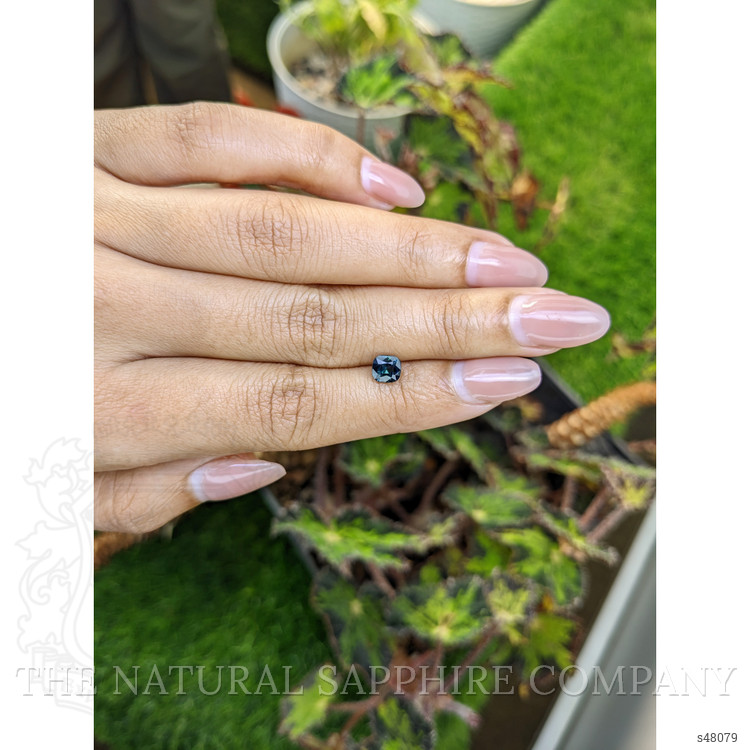 0.84 Ct. Greenish Blue Sapphire from Ceylon (Sri Lanka)