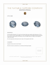 1.09 Ct. Sapphire from Ceylon (Sri Lanka) Appraisal