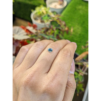 0.51 Ct. Bluish Green Sapphire from Ceylon (Sri Lanka) Life Style