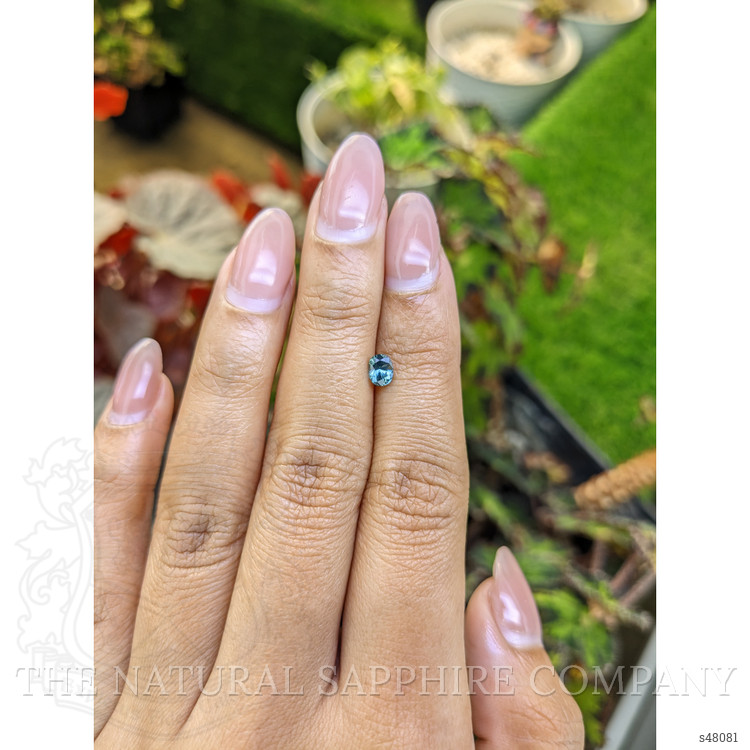 0.51 Ct. Bluish Green Sapphire from Ceylon (Sri Lanka)