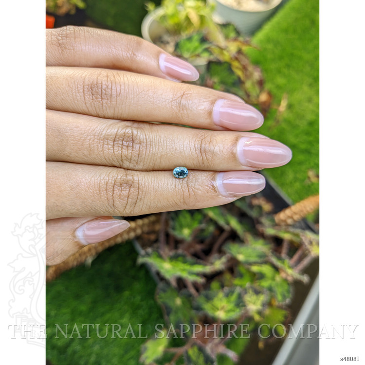 0.51 Ct. Bluish Green Sapphire from Ceylon (Sri Lanka)