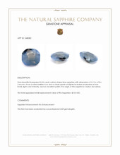 0.55 Ct. Blue Sapphire from Ceylon (Sri Lanka) Appraisal