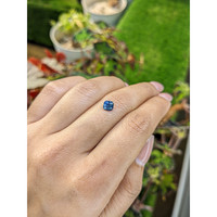 0.77 Ct. Greenish Blue Sapphire from Ceylon (Sri Lanka) Life Style