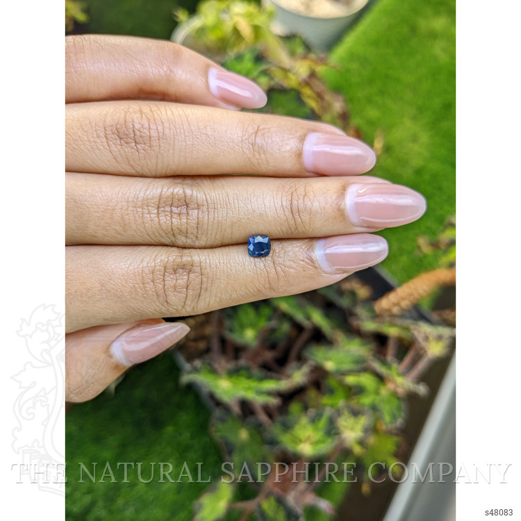 0.77 Ct. Greenish Blue Sapphire from Ceylon (Sri Lanka)