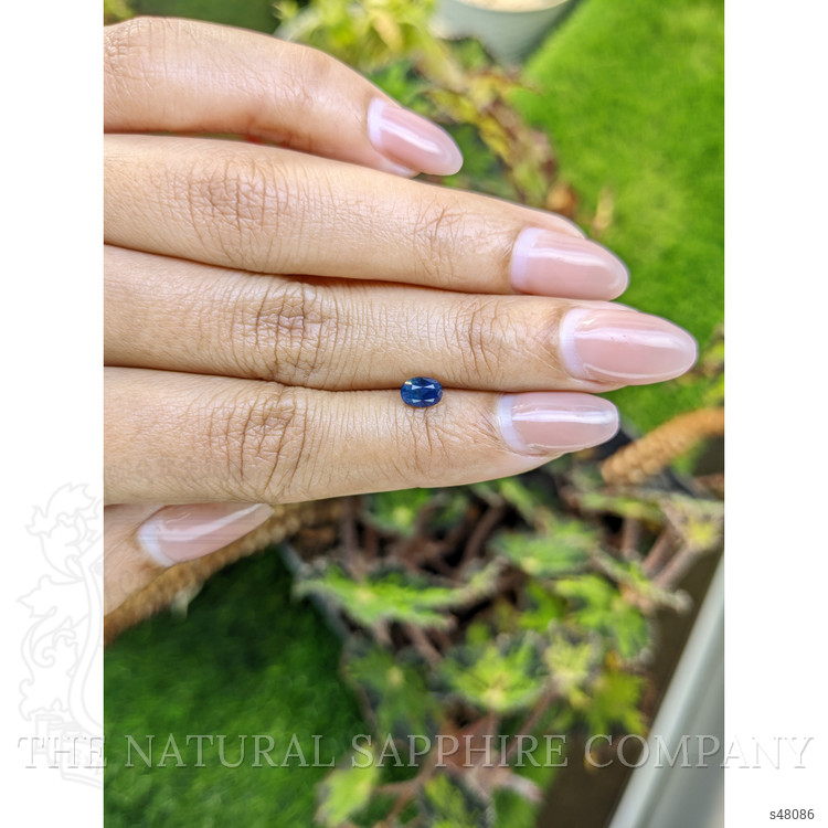0.69 Ct. Greenish Blue Sapphire from Ceylon (Sri Lanka)