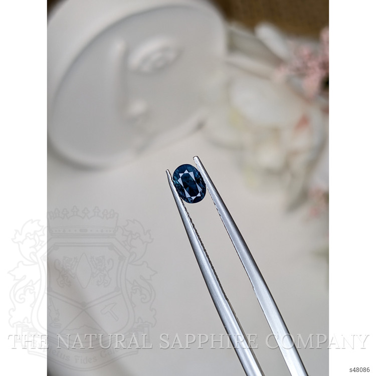 0.69 Ct. Greenish Blue Sapphire from Ceylon (Sri Lanka)