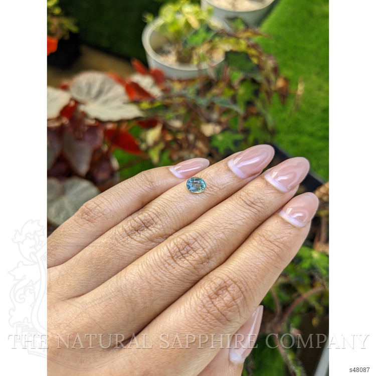 1.08 Ct. Greenish Blue Sapphire from Ceylon (Sri Lanka)