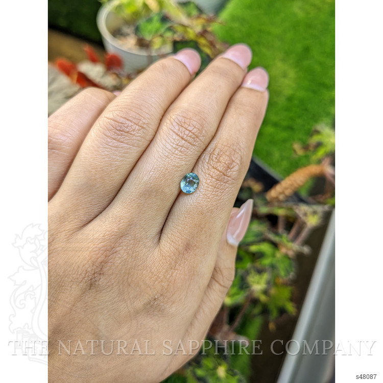 1.08 Ct. Greenish Blue Sapphire from Ceylon (Sri Lanka)