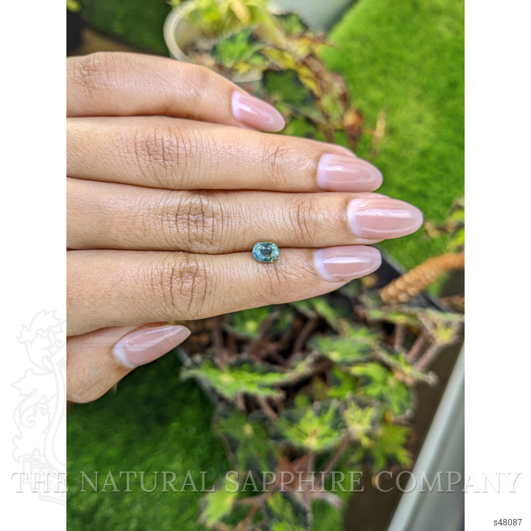 1.08 Ct. Greenish Blue Sapphire from Ceylon (Sri Lanka)