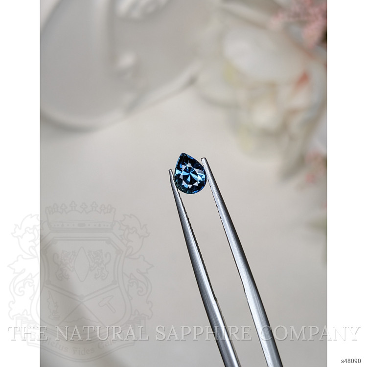0.63 Ct. Greenish Blue Sapphire from Ceylon (Sri Lanka)