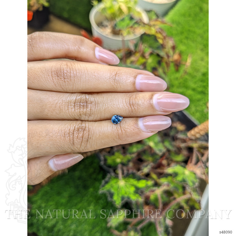 0.63 Ct. Greenish Blue Sapphire from Ceylon (Sri Lanka)