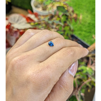 0.63 Ct. Greenish Blue Sapphire from Ceylon (Sri Lanka) Life Style