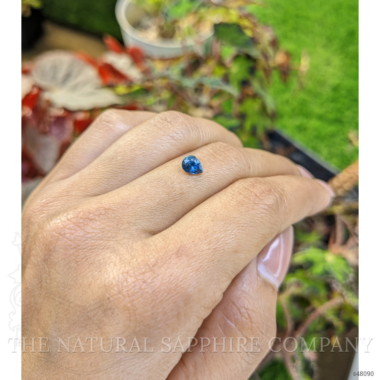 0.63 Ct. Greenish Blue Sapphire from Ceylon (Sri Lanka)