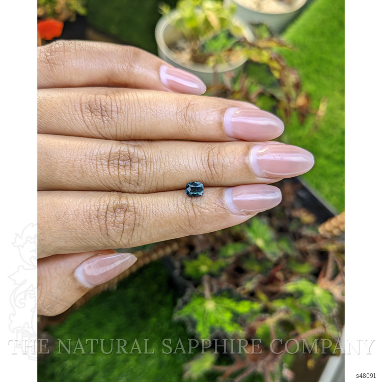0.76 Ct. Greenish Blue Sapphire from Ceylon (Sri Lanka)