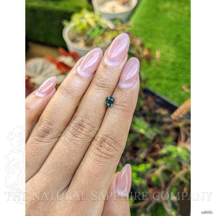 0.76 Ct. Greenish Blue Sapphire from Ceylon (Sri Lanka)