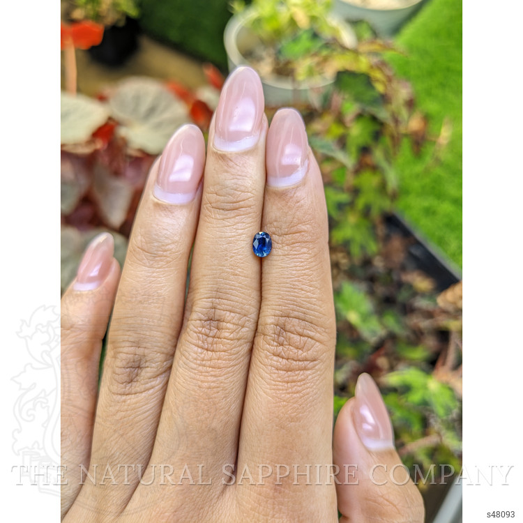 0.59 Ct. Greenish Blue Sapphire from Ceylon (Sri Lanka)