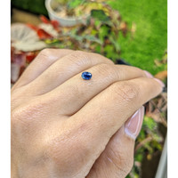 0.59 Ct. Greenish Blue Sapphire from Ceylon (Sri Lanka) Life Style