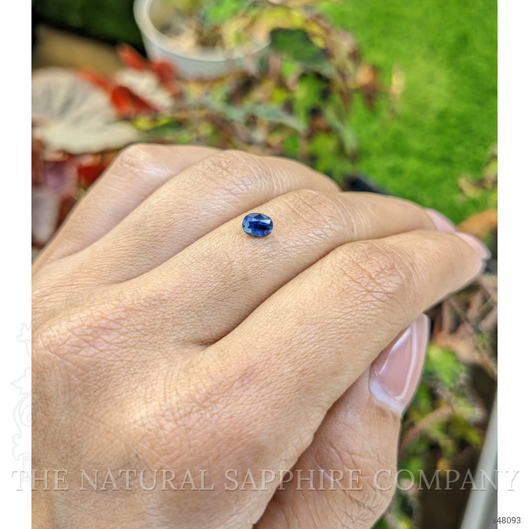 0.59 Ct. Greenish Blue Sapphire from Ceylon (Sri Lanka)