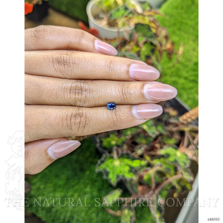 0.59 Ct. Greenish Blue Sapphire from Ceylon (Sri Lanka)