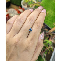 0.85 Ct. Greenish Blue Sapphire from Ceylon (Sri Lanka) Life Style