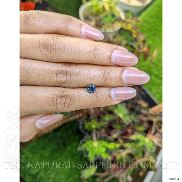 0.85 Ct. Greenish Blue Sapphire from Ceylon (Sri Lanka)