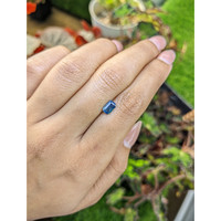 0.81 Ct. Greenish Blue Sapphire from Ceylon (Sri Lanka) Life Style
