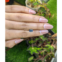 0.81 Ct. Greenish Blue Sapphire from Ceylon (Sri Lanka) Life Style