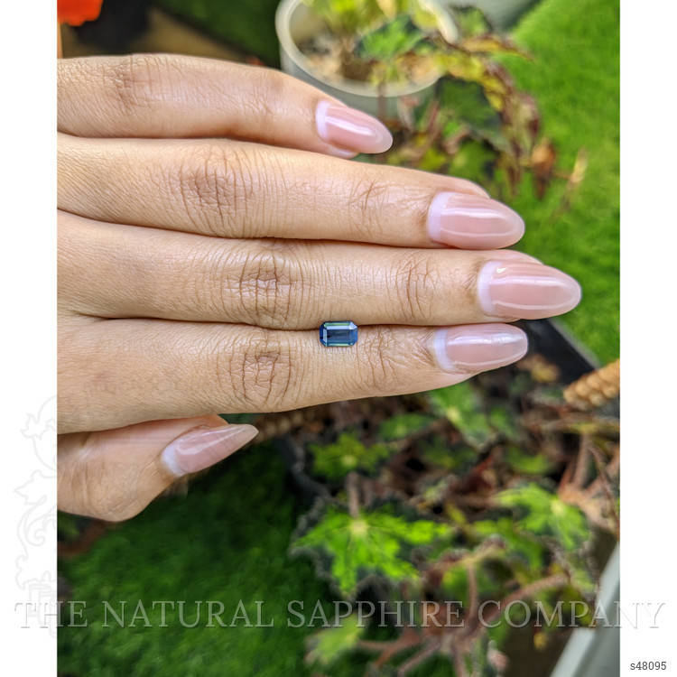 0.81 Ct. Greenish Blue Sapphire from Ceylon (Sri Lanka)