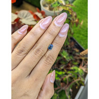 0.81 Ct. Greenish Blue Sapphire from Ceylon (Sri Lanka) Life Style