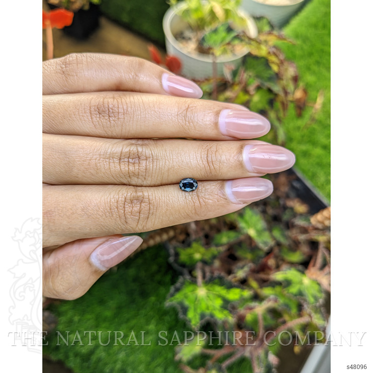 0.75 Ct. Greenish Blue Sapphire from Ceylon (Sri Lanka)