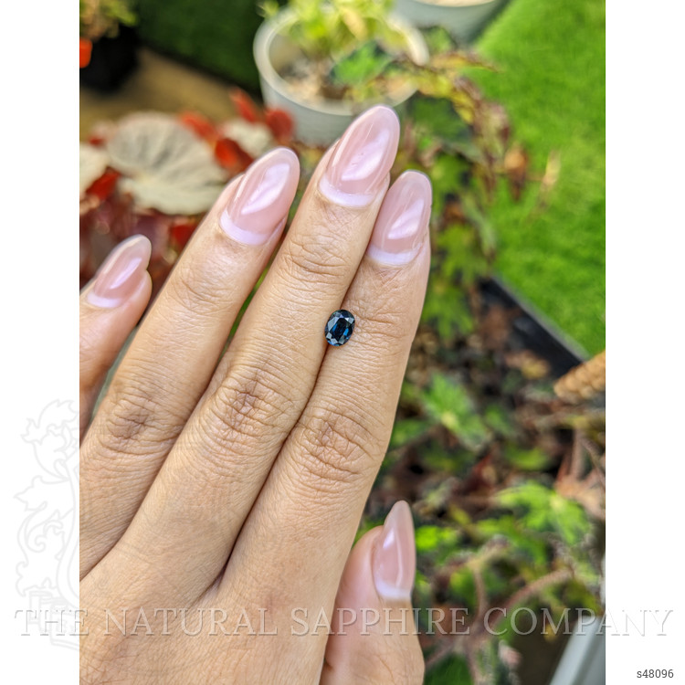 0.75 Ct. Greenish Blue Sapphire from Ceylon (Sri Lanka)
