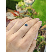 0.75 Ct. Greenish Blue Sapphire from Ceylon (Sri Lanka) Life Style