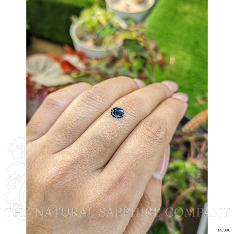 0.75 Ct. Greenish Blue Sapphire from Ceylon (Sri Lanka)