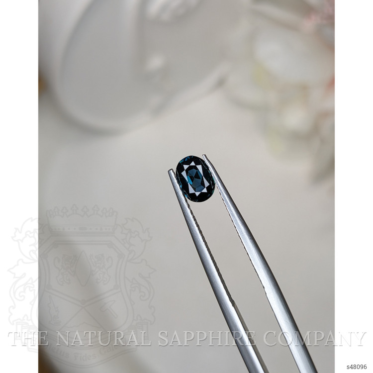 0.75 Ct. Greenish Blue Sapphire from Ceylon (Sri Lanka)