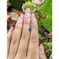 0.95 Ct. Greenish Blue Sapphire from Ceylon (Sri Lanka) Life Style