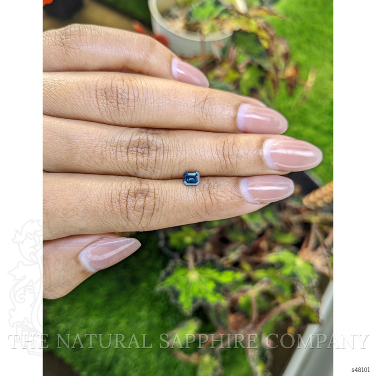 0.67 Ct. Greenish Blue Sapphire from Ceylon (Sri Lanka)