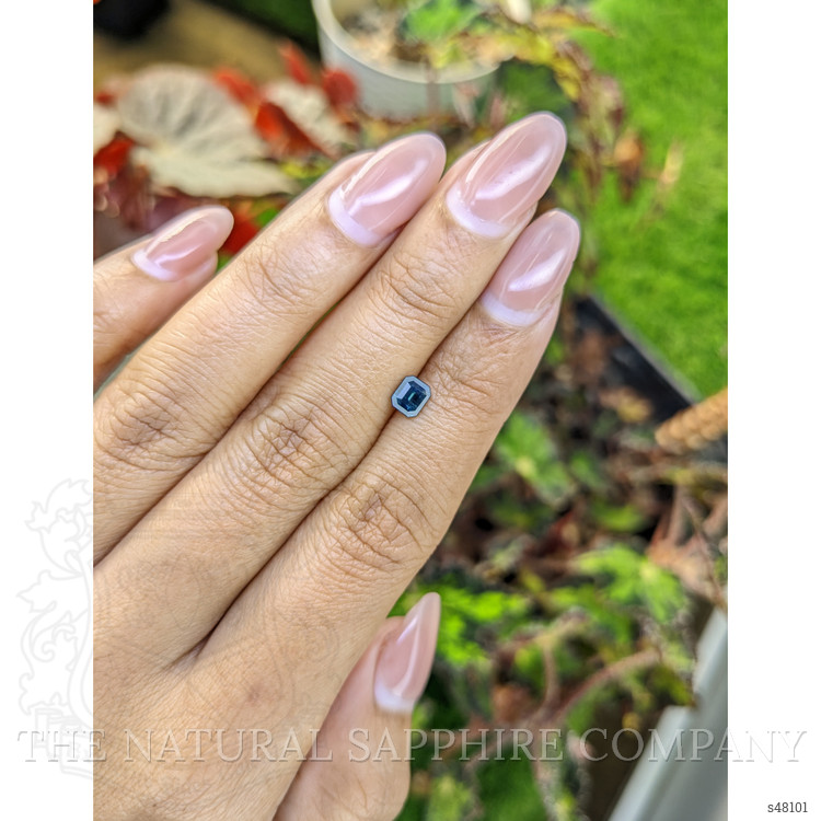 0.67 Ct. Greenish Blue Sapphire from Ceylon (Sri Lanka)