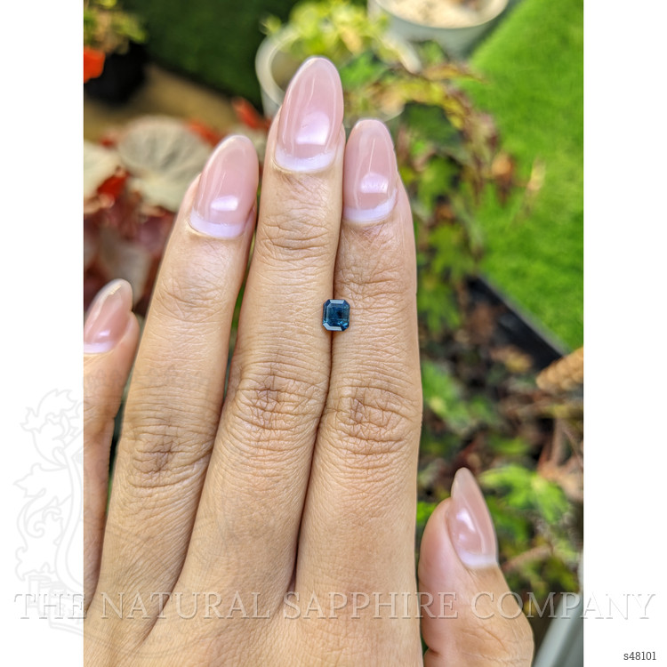 0.67 Ct. Greenish Blue Sapphire from Ceylon (Sri Lanka)