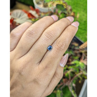 0.67 Ct. Greenish Blue Sapphire from Ceylon (Sri Lanka) Life Style