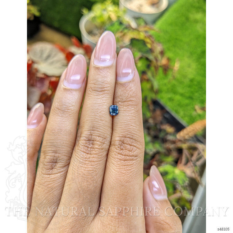 0.66 Ct. Greenish Blue Sapphire from Ceylon (Sri Lanka)