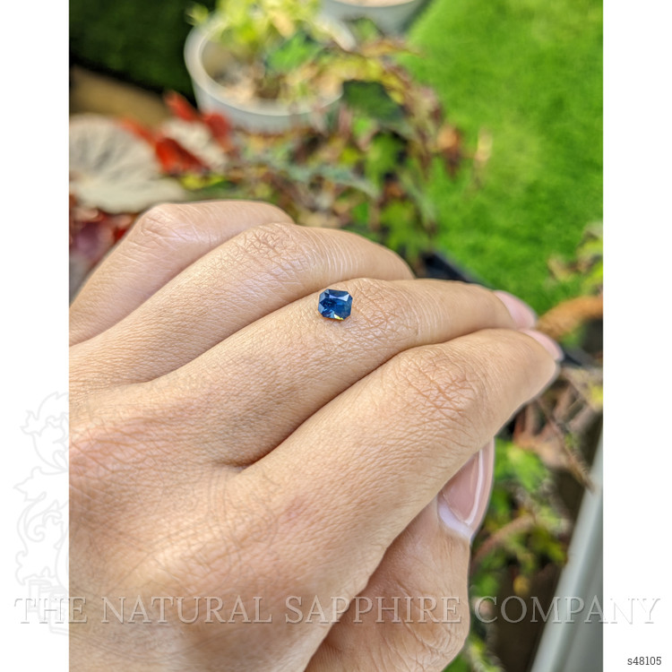 0.66 Ct. Greenish Blue Sapphire from Ceylon (Sri Lanka)