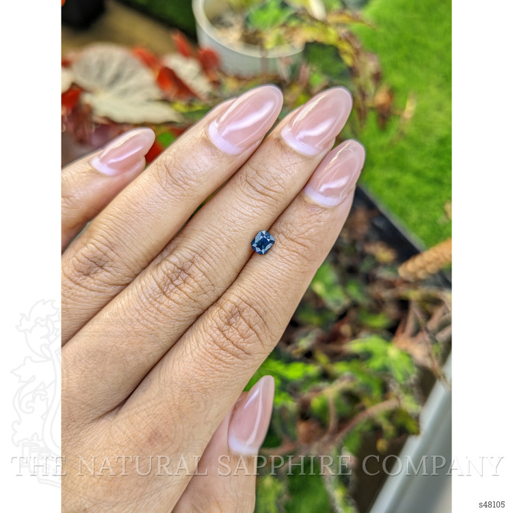 0.66 Ct. Greenish Blue Sapphire from Ceylon (Sri Lanka)