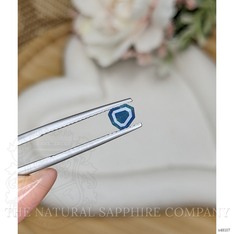 0.78 Ct. Greenish Blue Sapphire from Madagascar