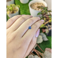 0.78 Ct. Greenish Blue Sapphire from Madagascar Life Style