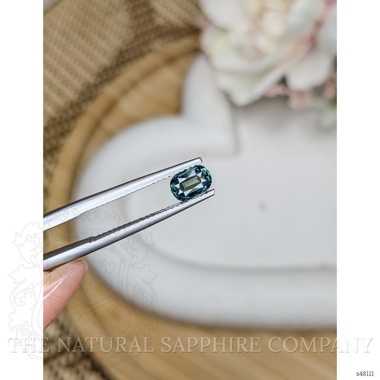 0.83 Ct. Greenish Blue Sapphire from Ceylon (Sri Lanka)