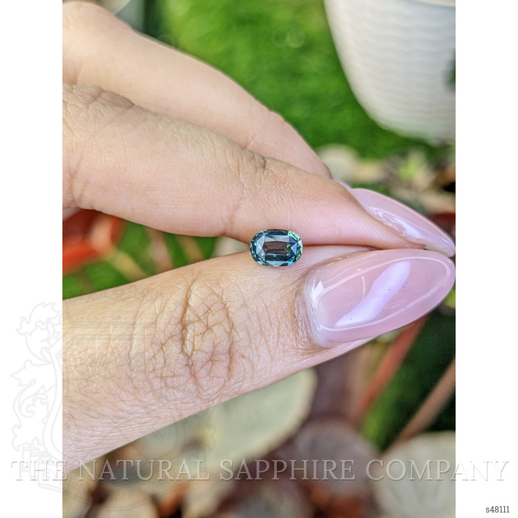 0.83 Ct. Greenish Blue Sapphire from Ceylon (Sri Lanka)