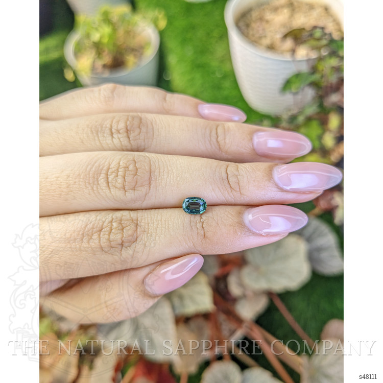 0.83 Ct. Greenish Blue Sapphire from Ceylon (Sri Lanka)